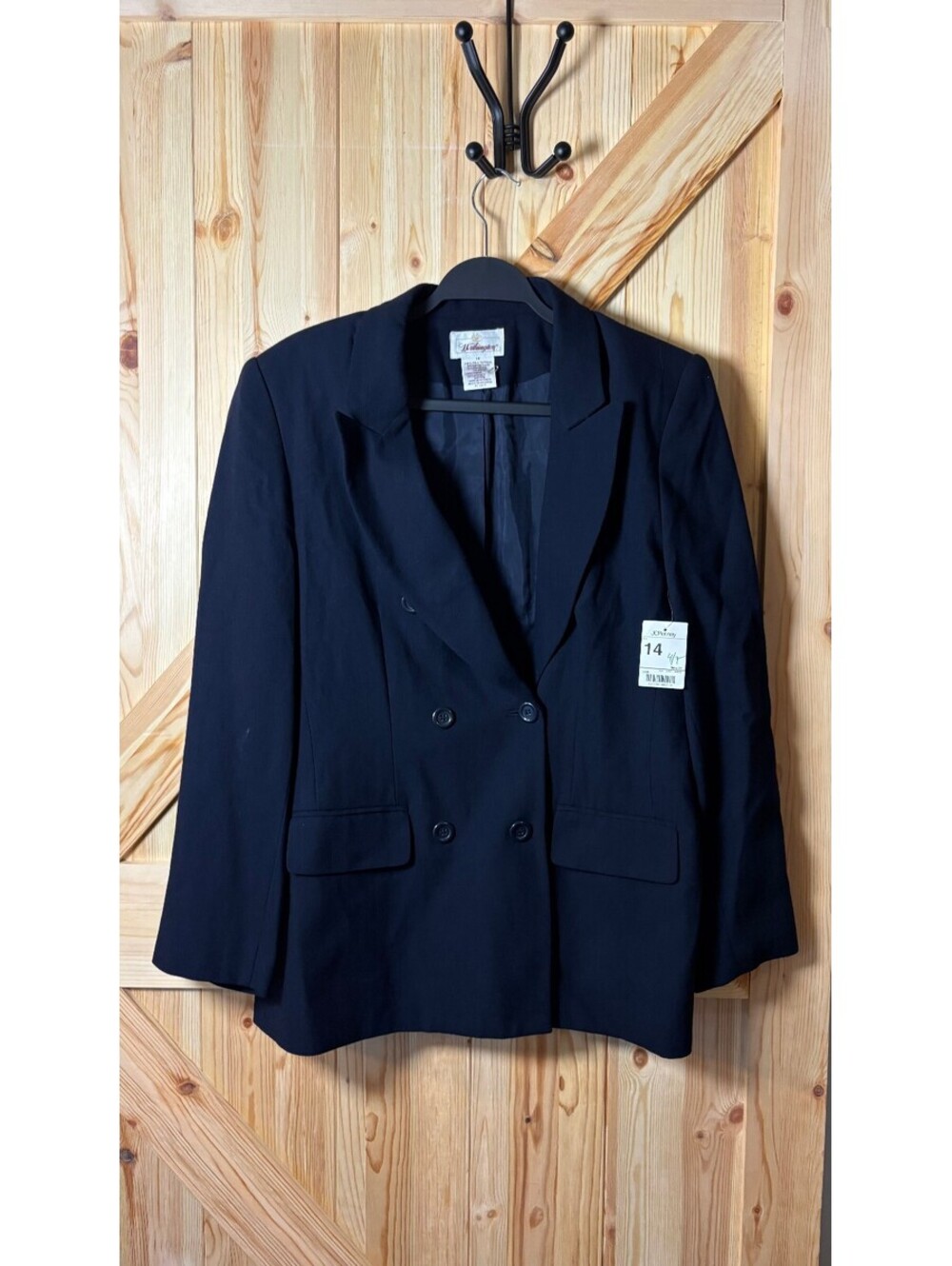 Worthington Navy Blue Double-Breasted Women's Blazer Size 14